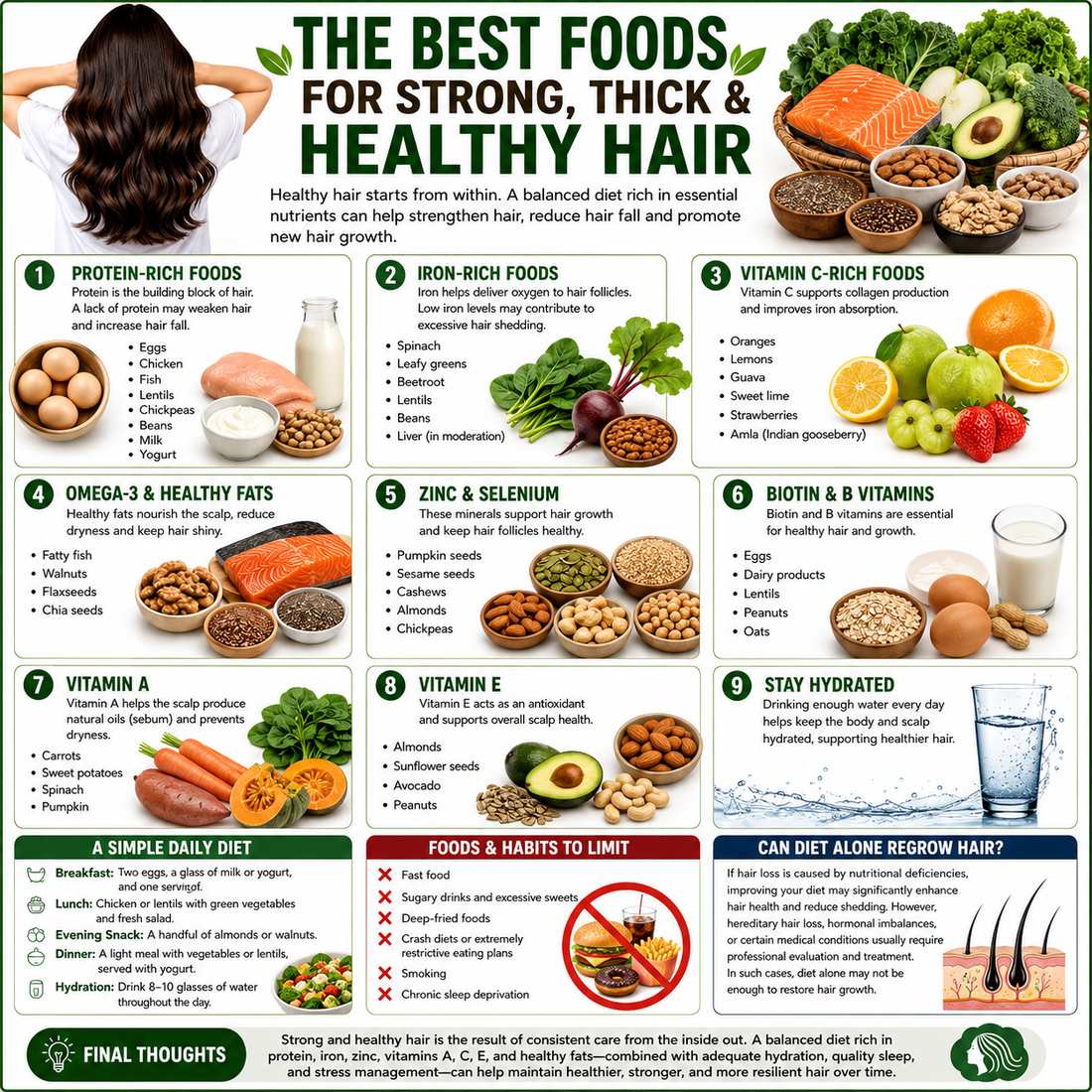 The Best Foods for Strong, Thick, and Healthy Hair