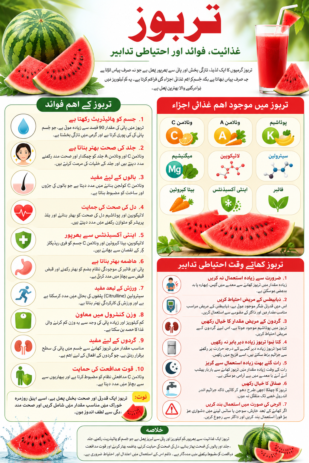 Watermelon: Nutrition, Health Benefits, and Precautions