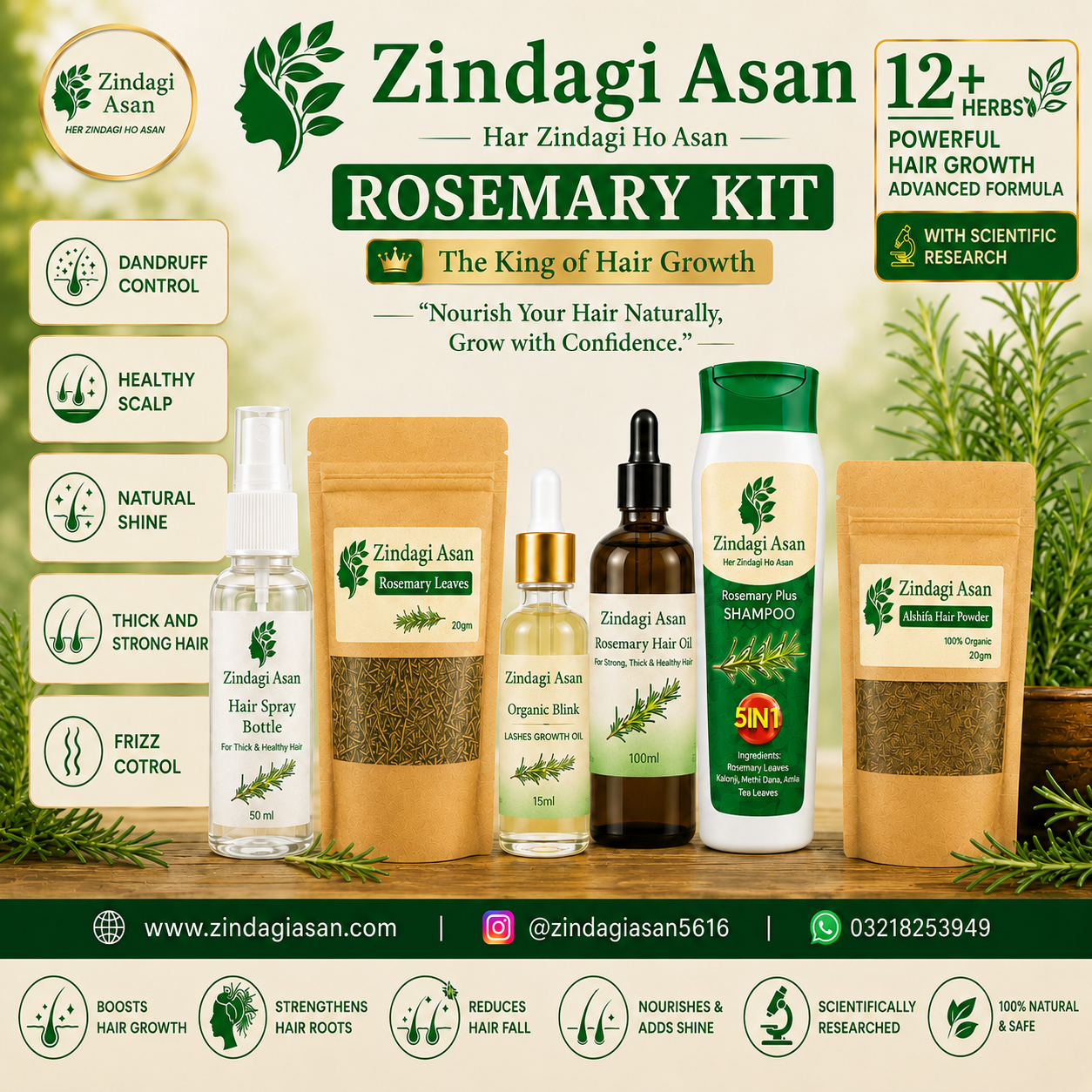 Rosemary Kit - The King of Hair Growth (All in One Bundle)